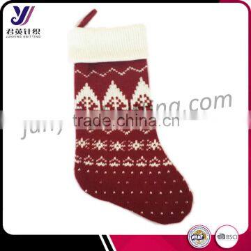 Cheap Christmas tree wool felt knitted Christmas stocking for gift factory wholesale sales ( accept the design draft)