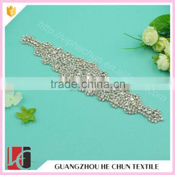 HC-3366 Hechun New Fancy Design Sewing Bling Bead Crystal Applique for Bride photo-2
