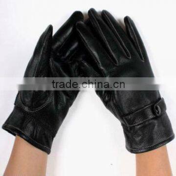 2016 new style black driving leather gloves