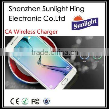 QI standard mobile phone wireless charger for galaxy S6 galaxy S6 EDGE