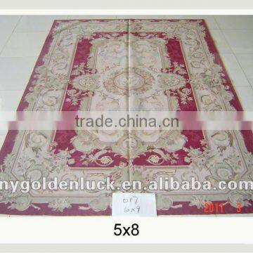 5.5x8 offer flat weave area wool aubusson rugs