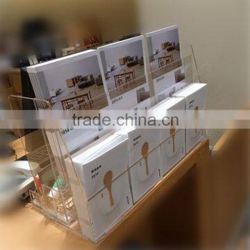 Acrylic serving trays wholesale, new style acrylic paper tray, facial mask display rack