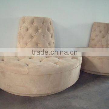 Foshan Manufacturer Round Booth Fabric Sofa Booth HDBS457 photo-2