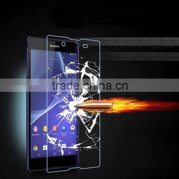 high clear 2.5D round edge tempered glass screen protector for sony xperia m2 ,9H hardness anti-scratch