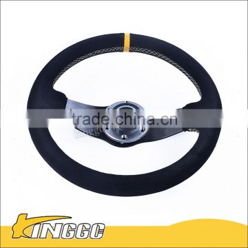 Factory Direct Racing 14 Inch Suede Styling Auto Steering Wheel Sport