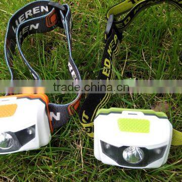 Dry Battery Power Source and Camping Usage dual light source headlamp