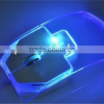 high quality Wired USB transparent mouse Lovely gift mouse and game mouse