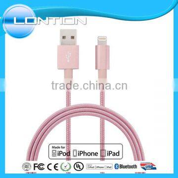 Factory wholesale attractive mfi usb cables with various colors chosen
