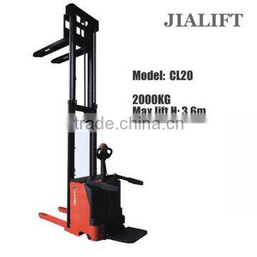 Stand on 2000kg Full electric stacker CL20 (Other option: 1 ton, 1.5 ton)