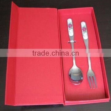2015 Wholesale Metal Fork Spoonset With Gift Box Ceramic/kinds of Spoon and Fork Metal/disposable Plastic Spoon and Fork photo-4