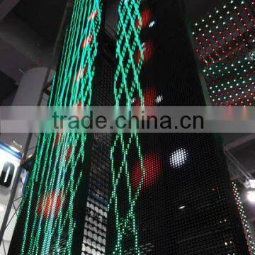 LED transparent curtain mesh strip display transparent curtain mesh strip LED display