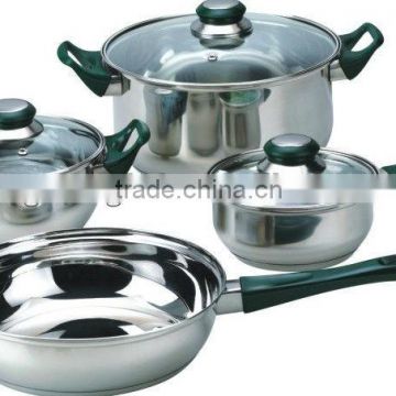 7 pcs Stainless Steel happy baron Cookware Set