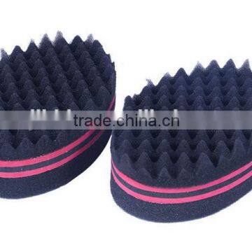 Double Barber Hair Brush Sponge For Dreads Locking Twist Coil Afro Curl Wave photo-3