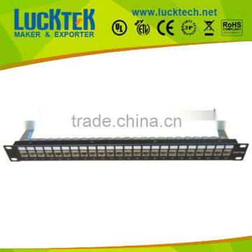 Cat6a UTP/FTP patch panel 24p