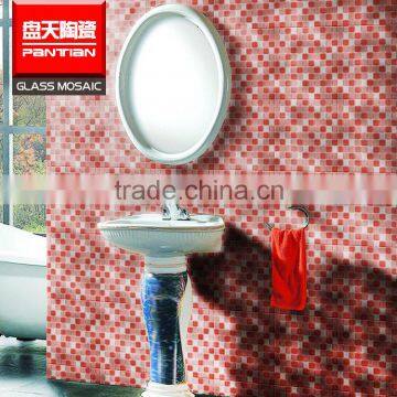 Base price pink glass mosaic tiles crystal bali mosaic tile                        
                                                                                Supplier's Choice