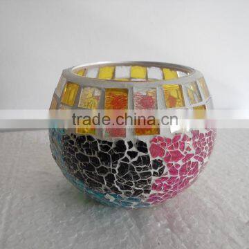 glass mosaic candle holder