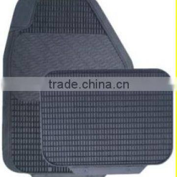 BDK Heavy Duty Rubber Floor Mats - Universal for Car Truck SUV - Full 3pc Set in Blac