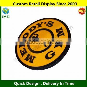 Golds Gym Female 3D routed carved wood sign sports bar Gold Custom 11x11" YM3-222