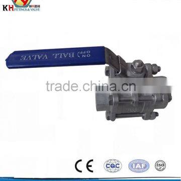 Stainless Steel 3 pc 3 Way Ball Valve