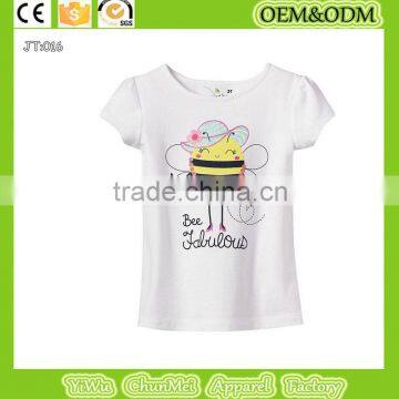 2015 new girl t-shirt Bee t-shirt child t-shirt 100% cotton t-shirt kids t-shirt