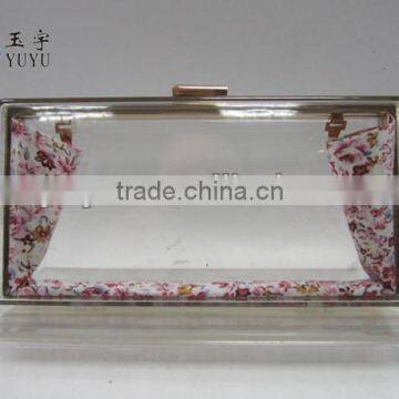 China wholesale colorized clear perspex clutch evening bag