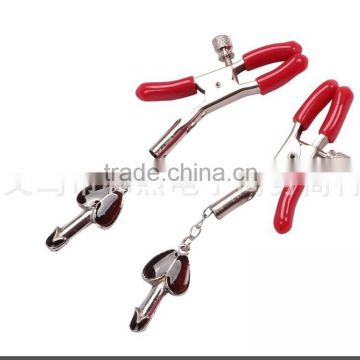 New red nipple clamps , Night Lights adult sex clip allochroic nipples toys and body