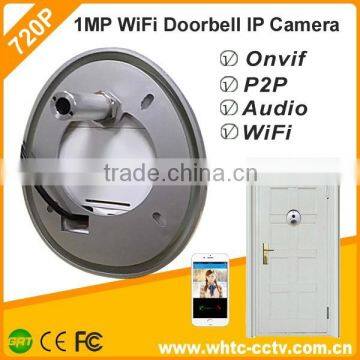 PIR 1.0mp p2p wireless wifi indoor viewer peephole door camera ip