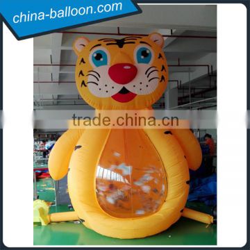 inflatable tiger cash machine / cartoon tiger shaped protable inflatable money machine