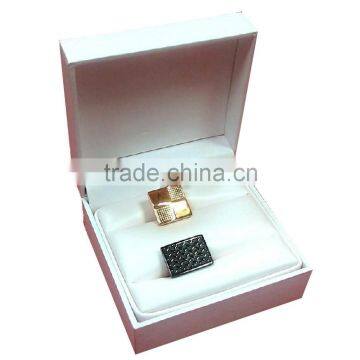 incomparable custom leather double ring box hotsale