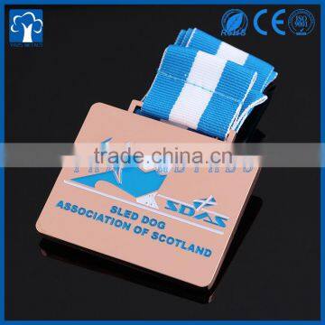 customized soft enamel race rectangle medals