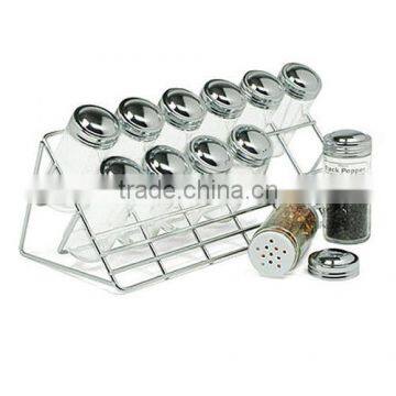 18 Jars Chrome Wire Spice Holder