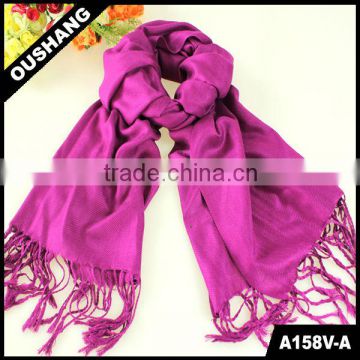 A158V-A Popular Cashmere Scarf Solid Colorful Scarves