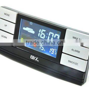 2014 New promotional color display radio controlled with temperature and calendar alarm clock