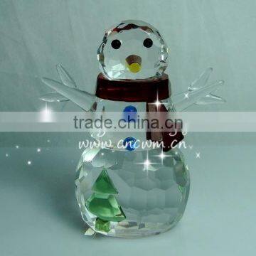 Personalized Crystal Christmas Snowman For Christmas Gift