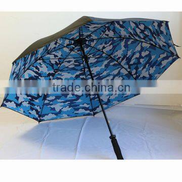 2014 first class blue sky and white cloud golf umbrella with logo print