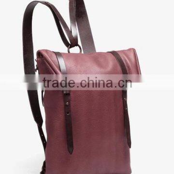 High Quality Women Knapsack Leather Document Backpack Bag