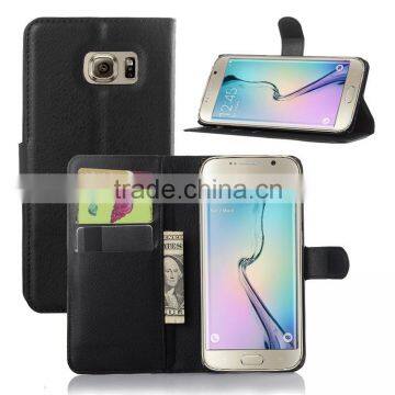 High Quality Leather Holster Card Wallet Folio Stand Flip Case Cover for Samsung GALAXY S6 edge Plus