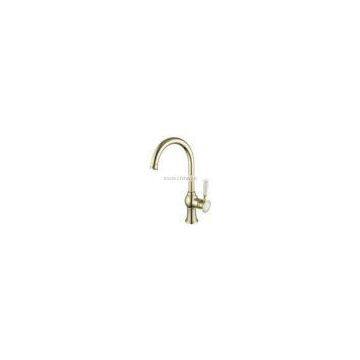 Wholesale Brass Single Handle gold kitchen mixer JS-611205-1G