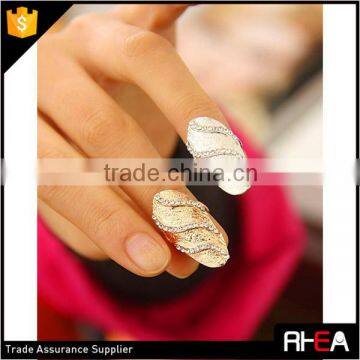 cheap plain finger nail ring designs, fashion long finger nail rings