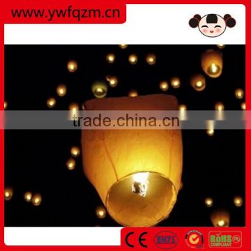 chinese promotional and traditional biodegradable sky lantern with fireretardant and fireproofed paper