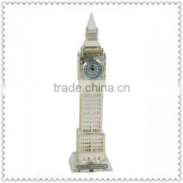 Big Ben Crystal Building Clock For Wedding European Decoration