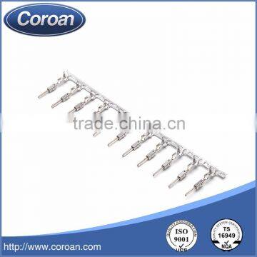 Crimp terminal for auto application plate tined 964269-2