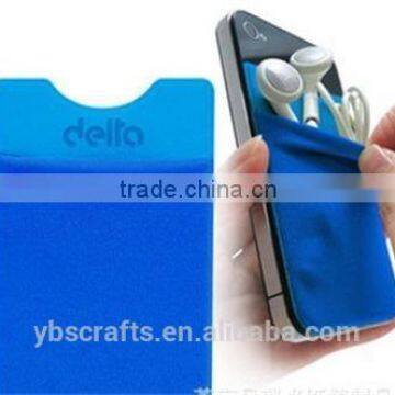 Alibaba china supplier whosale lycra cell phone sticker card holder