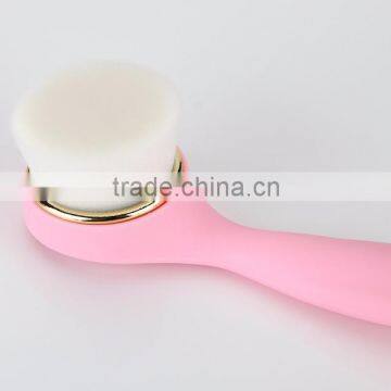 2016 New Arrivals New Long Handle Manual Soft Facial Deep Cleansing Brush Cleanser Brtush with Sling