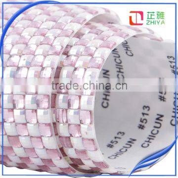 4mm Clear Pink With White ab Color Squre Rhinestone Trimming Wholesale Rhinestone Sticker Sheets Rhinestone Accessories photo-6