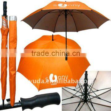 big durable advertising golf orange umbrella