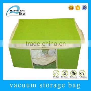 Moisture proof zipper top non woven vacuum plastic bag for clothes