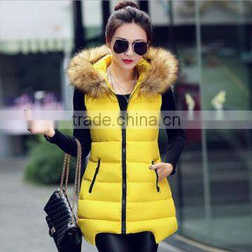 Beautiful women formal sleeveless jacket for girls with hood