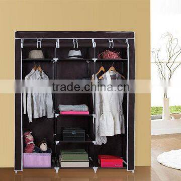 Protable Cupboard Hanging Rail Clothes Storage Wardrobe Closet