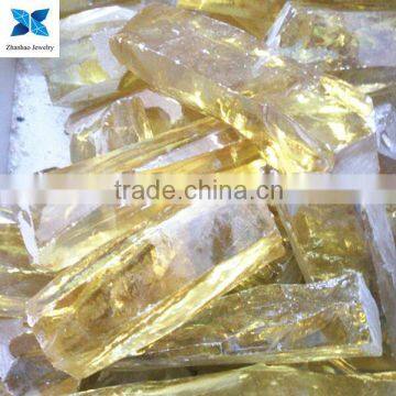 uncut diamond stone/Raw Rough cut stone/Yellow Cubic Zircona Stone